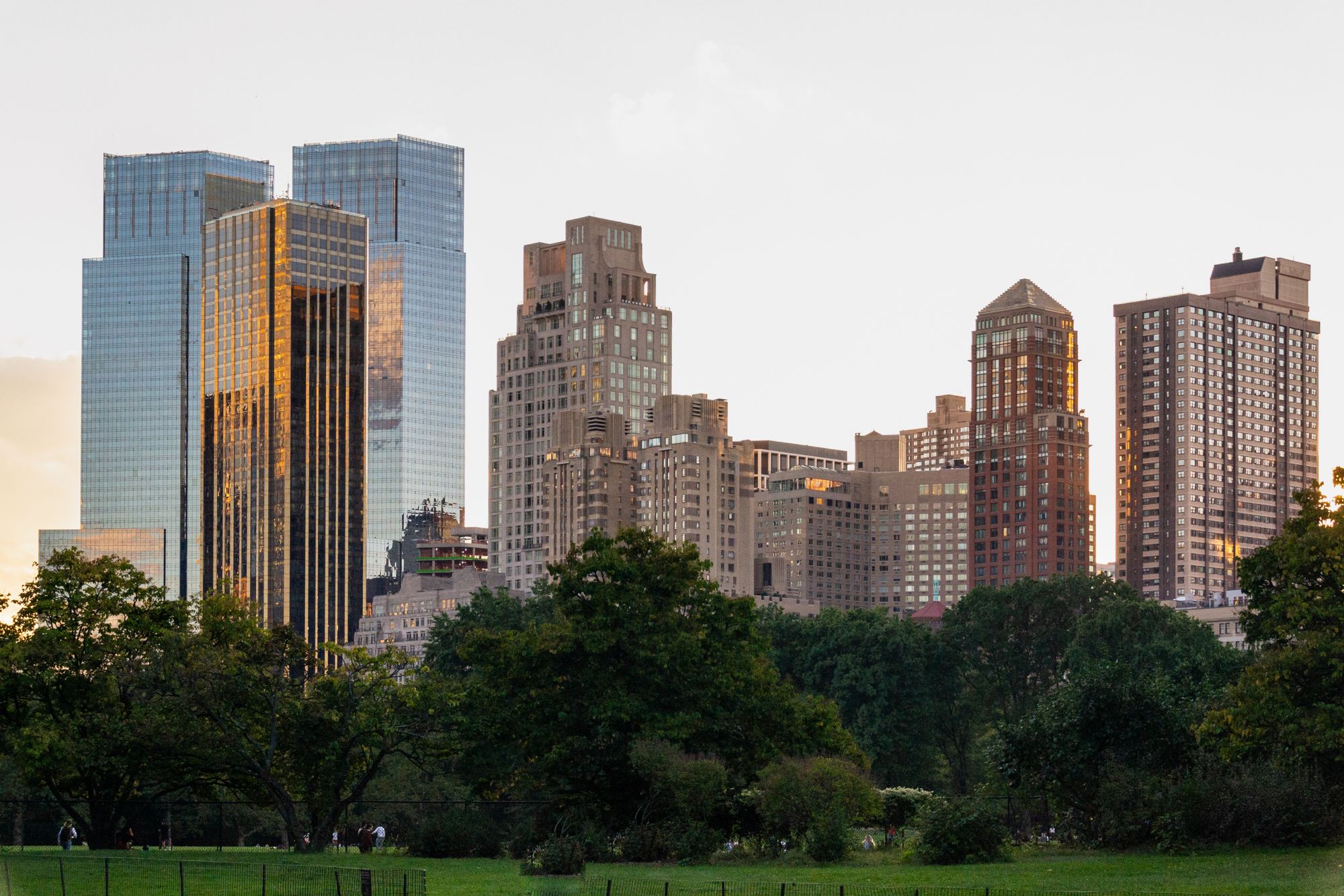 Manhattan skyline seen from Central Park